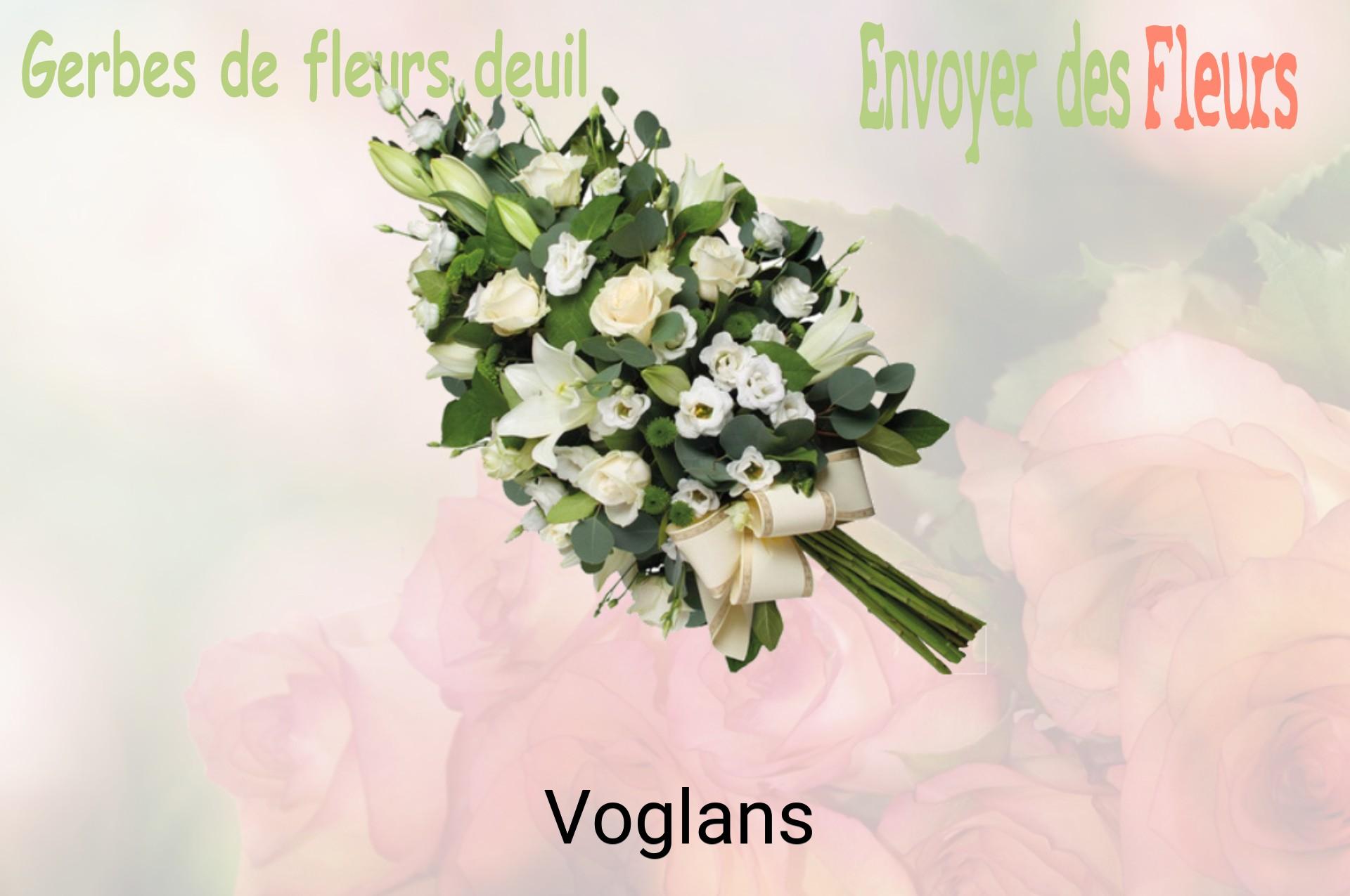 Gerbe de fleurs de deuil livrée à Voglans